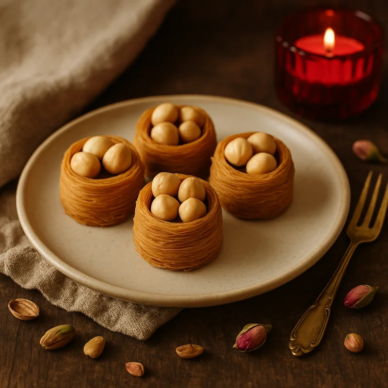 Hazelnut Kunafa Nests view 1