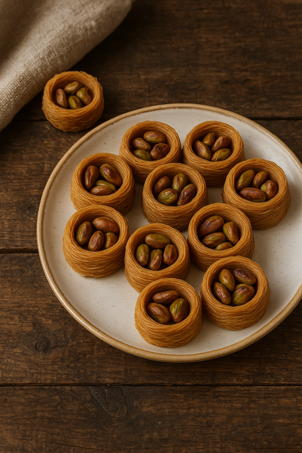 Pistache Kunafa Nests